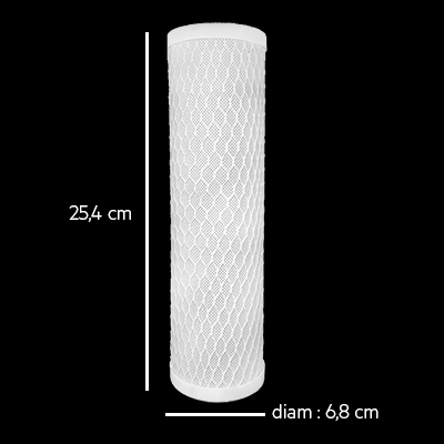 Cartouche charbon actif - dimensions