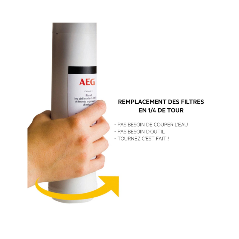 Cartouche de remplacement pour filtre à eau AEG